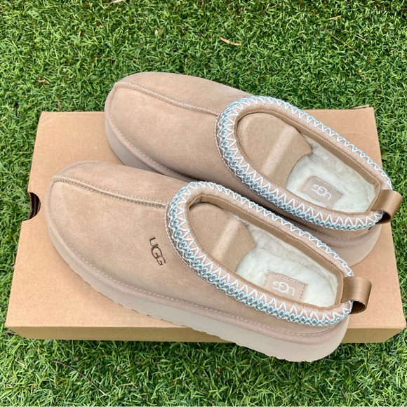 UGG Tazz platform slipper sand beige teal - Picture 9 of 10